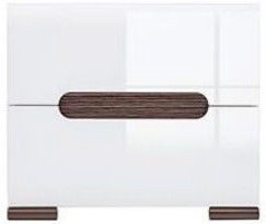 Black Red White Nightstand Azteca White