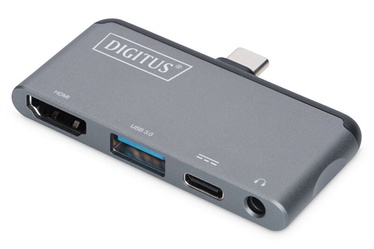 Digitus USB Type-C Mobile Docking Station Grey