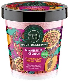 Скраб для тела Organic Shop Cleansing Body Peeling Cream Summer Fruit Ice Cream, 450 мл