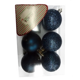 Ziemassvētku eglītes rotaļlieta Christmas Touch N3/6006AB, zila, 60 mm, 6 gab.