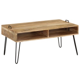 Kafijas galdiņš VLX 246020, gaiši brūna, 1000 mm x 600 mm x 450 mm