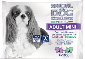 Monge Special Dog Excellence Pouches Mini Adult Lamb/Rabbit 4x100g