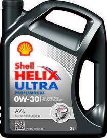 Motoreļļa Shell Helix Ultra Professional AV-L 0W - 30, sintētiskais, vieglajam auto, 5 l