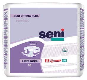 Seni Optima Plus Adult Diapers With Adjustable Hip Bands 10pcs Extra Large