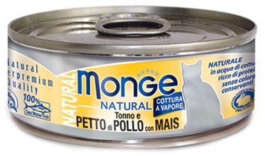 Monge Natural Tuna With Chicken & Corn 80g
