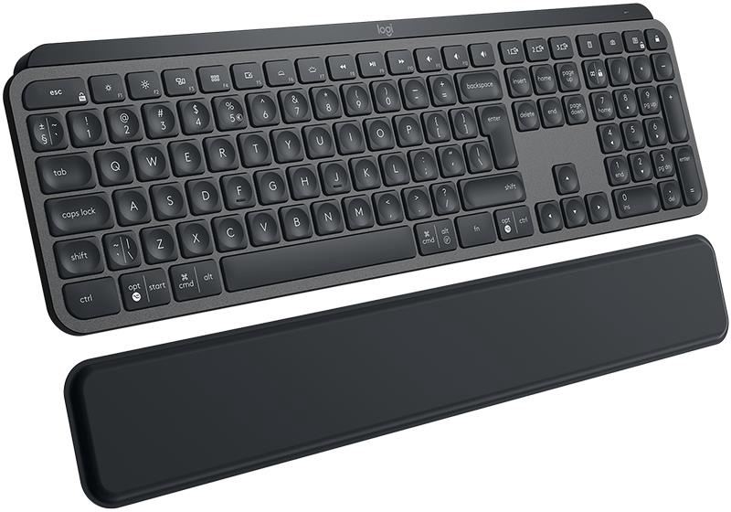 Клавиатура Logitech MX Keys with Palm Rest EN, черный, беспроводная