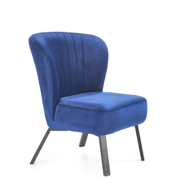 Fotelis Lanister V-CH-LANISTER-FOT-GRANATOWY, mėlynas, 57 cm x 65 cm x 78 cm