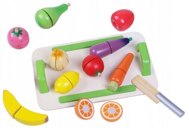Rotaļu virtuves piederumi EcoToys Wooden Fruit and Vegetable 4309