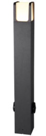 Trio Ebro antracito spalvos stulpas/šviestuvas 80 cm aukščio, IP54 6W, 650lm, 3000K su rozete