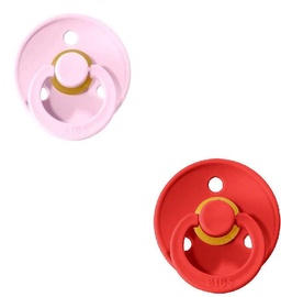 Bibs Colour Round Pacifier 2pcs Strawberry/Baby Pink 0-6m