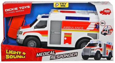 Žaislinis automobilis Dickie Toys Action Series Medical Responder 203306002, balta/juoda/raudona
