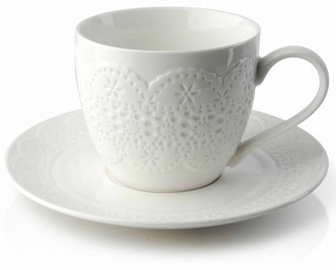 Чашка Mondex Lace Cup and Saucer 250ml White