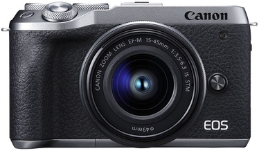Süsteemne fotoaparaat Canon EOS M6 Mark II + 15-45 IS STM Silver