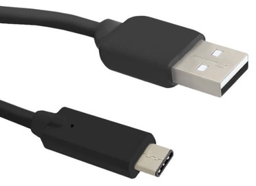 Провод Qoltec USB-A - USB-C USB 3.1 C, USB 2.0 A male, 1.2 м, черный