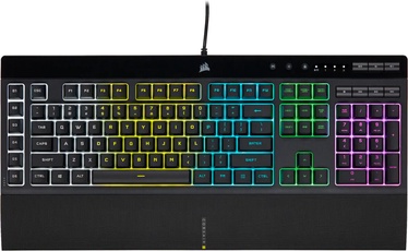 Klaviatūra Corsair K55 RGB PRO EN, juoda