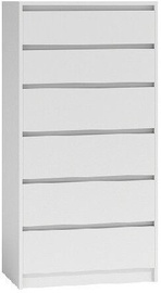 Kumode Top E Shop Karo K6, balta, 70 x 43 cm x 139 cm