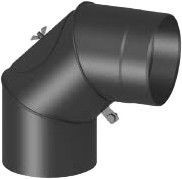 Jeremias Chimney Elbow Pipe with Revision Black 0-90º 200mm