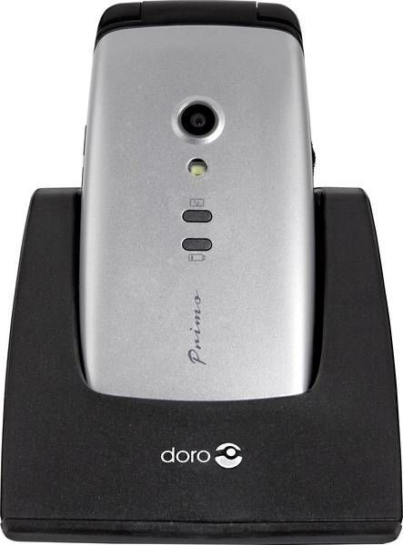 Кнопочный телефон Doro Primo 406, серебристый
