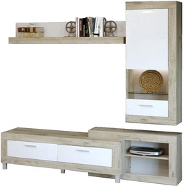 Sektsioonkapp Tuckano Ultra, pruun/valge, 195x52x196 cm