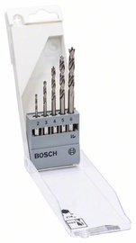 Puuride komplekt Bosch, puit, kuuskant, 6 mm x 9.3 cm, 5 tk