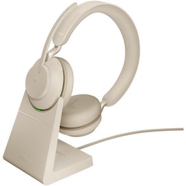 Bezvadu austiņas Jabra Evolve2 65 Link380a MS Stereo, smilškrāsas