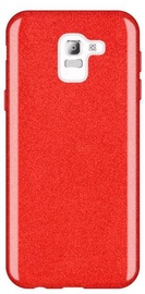 Wozinsky Glitter Shining Back Case For Samsung Galaxy J6 Red
