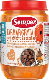 Semper Puree From 8 Months 190g Beef With Vegetables And Rice