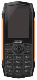 Mobiiltelefon MyPhone Hammer 3, must/oranž, 32MB/32MB