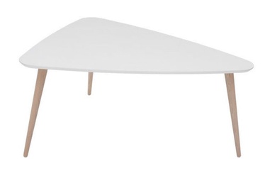 Kafijas galdiņš Black Red White Triango L White, 1100x850x500 mm