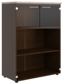 Skyland Xten XMC 85.2 Office Cabinet w/ Glass Door Sonoma Oak/Legno Dark