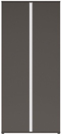 Black Red White Graphic Hallway Wardrobe Wolfram Grey/White