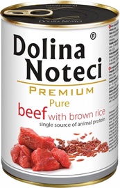 Mitrā barība (konservi) suņiem Dolina Noteci & Piper Pure, liellopa gaļa/rīsi, 0.4 kg