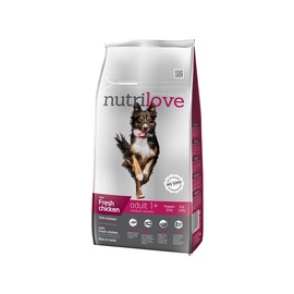 Sausas ėdalas šunims Nutrilove Medium Adult, su vištiena, 8 kg