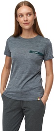 Audimas Merino Wool Short Sleeve T-Shirt Mid Grey Printed L