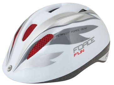 Шлем Force Fun Stripes F9022451, белый/серый, S, 480 - 540 мм