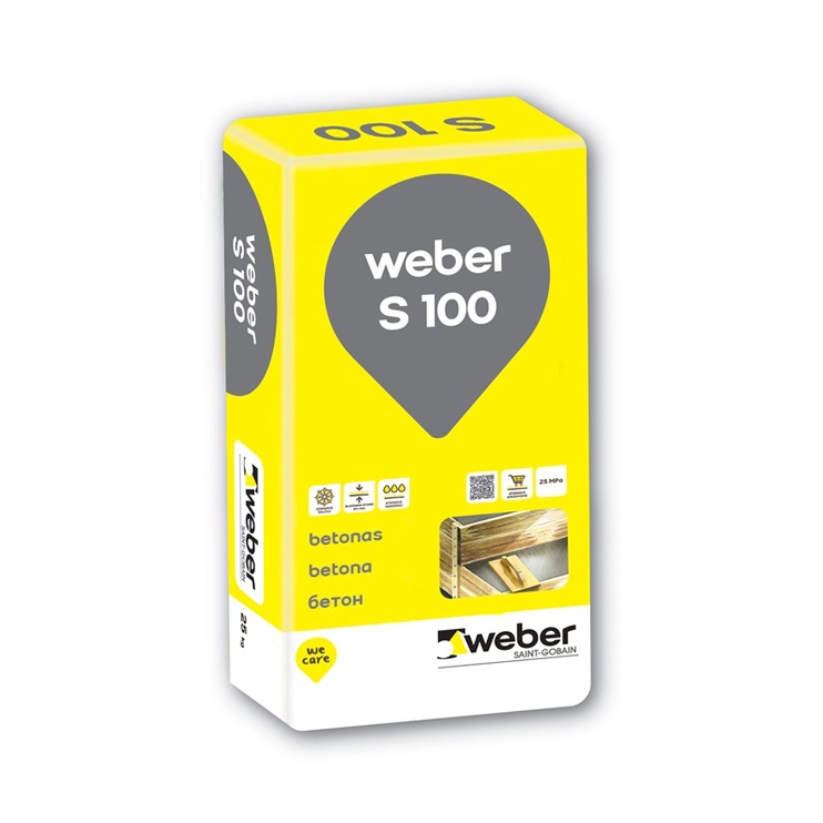 Betoon Weber S 100, remondi, hall, 25 kg