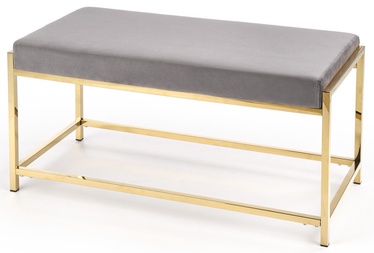 Pufs Halmar Mokka Grey/Gold, 97x44x46 cm