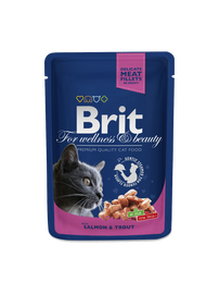 Konservuotas ėdalas katėms Brit Premium Salmon & Trout, 100 g