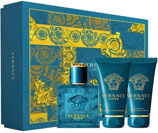 Versace Eros 50ml EDT + 50ml Shower Gel + 50ml After Shave Balm New Design