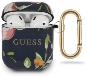 Ausinių dėklas Guess Flower Collection N3, juoda