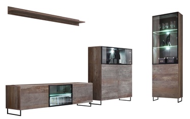 ASM Plank Living Room Wall Unit Set Canyon Wood