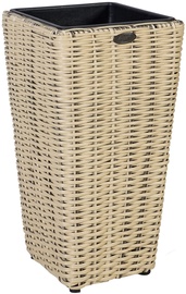 Home4you Flower Pot Wicker 28x28xH60cm Beige 35111