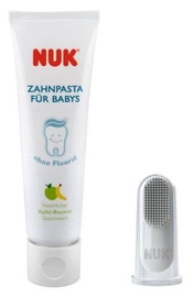 Nuk Baby Toothpaste With Natural Apple/Banana Flavour & Finger Toothbrush 10256396