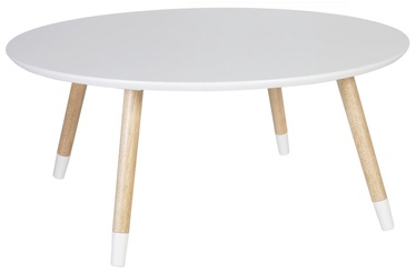 Kohvilaud Home4you Foxy White, 800x800x355 mm