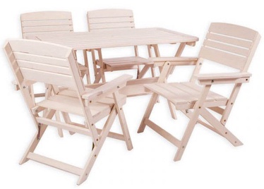 Folkland Timber Folding Garden Set Heini 4 White