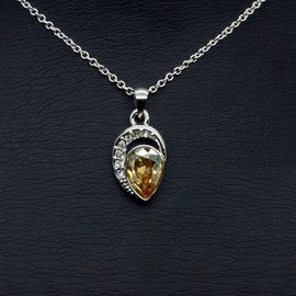Diamond Sky Pendant Danae Golden Shadow With Swarovski Crystals
