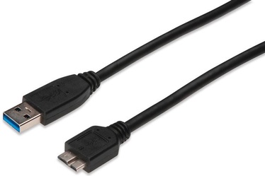 Провод Assmann USB/USB-micro USB 2.0 A male, Micro USB B male, 1.8 м, черный