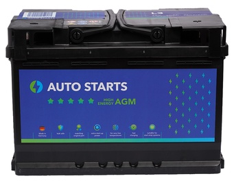 Аккумулятор Auto Starts High Energy AGM, 12 В, 70 Ач, 760 а