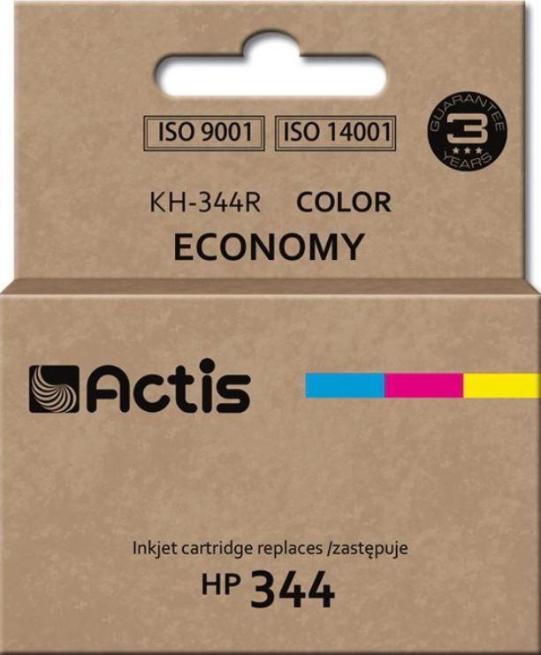 Картридж для струйного принтера Actis Standard KH-344R, синий/красный/желтый, 21 мл