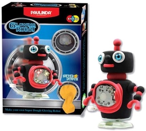 Paulinda Super Dough Moving Glowing Robot Black 081484-1
